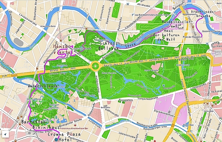 Tiergarten Berlin Map